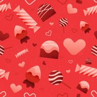 Vector Seamless Valentine&#039;s Day Pattern N2