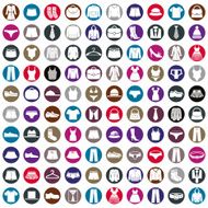 Woman clothes vector icon set N5
