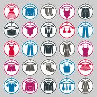 Woman clothes vector icon set N6