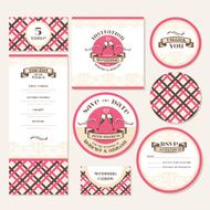 Set of vintage wedding cards N4