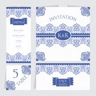 Set of floral wedding cards N29