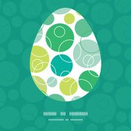 Vector abstract green circles Easter egg sillhouette frame card template N2