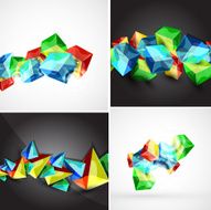 Vector 3d cube backgrounds