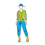abstract sketch fashion model design N2