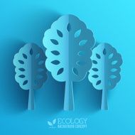 Blue eco neture tree vector illustration background concept