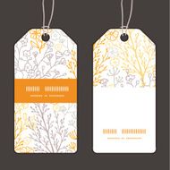 Vector magical floral vertical stripe frame pattern tags set