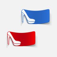 realistic design element shoe N23