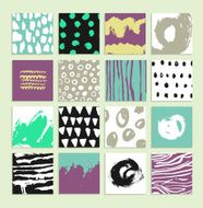 Set of 16 creative cards