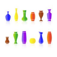 Set of silhouettes vases N2