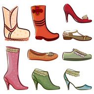 Set of Various Shoes