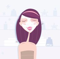 Spa &amp; beauty woman taking skin care