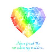 Rainbow stone heart N2