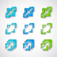 set of abstract color arrow icon for design N2