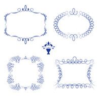 Set of decorative frame calligraphic