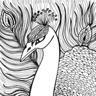 Decorative ornamental peacock N8
