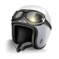 Helmet with goggles