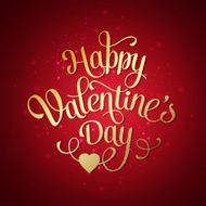 Happy Valentine&#039;s Day Vintage Card With Lettering N3