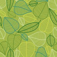Spring leaves seamless pattern