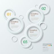 Infographic with white circles on the grey background