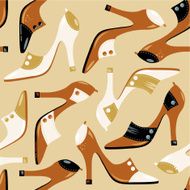 Seamless high-heeled shoes pattern