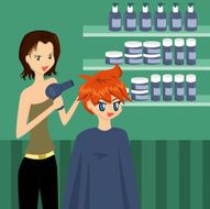 At the Hairdresser&#039;s (vector)