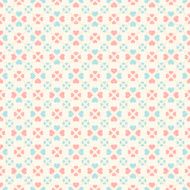 Seamless pattern with pink and blue hearts