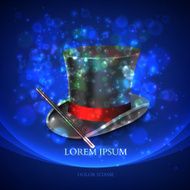Magician Top Hat with magic particles Vector N7