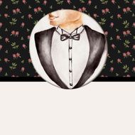 Fashion background with bow tie gentleman N3
