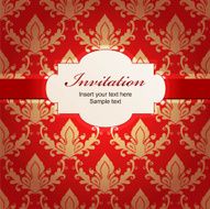 Red elegant greeting card