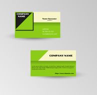 modern green business card vector template