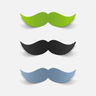 realistic design element mustache N29