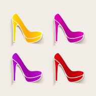 realistic design element shoe N25