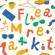 Summer market seamless pattern