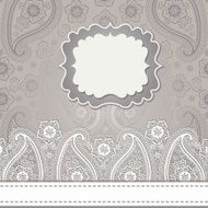 Cute design template Paisley border lace