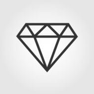 Diamond icon flat design