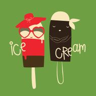 Ice cream cute couple