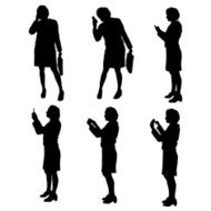 Vector silhouette of businesswoman N25