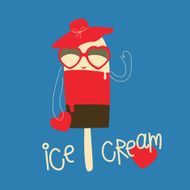 Ice cream cute character