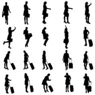 Vector silhouette of businesswoman N31