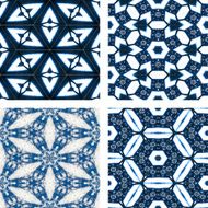 set of abstrack blue cloud and snow seamless colorful background N10