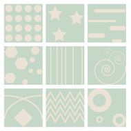Nine Retro different seamless patterns