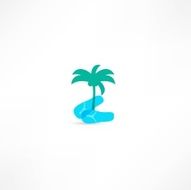 beach flip flops icon