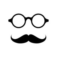 Glasses with mustache N3