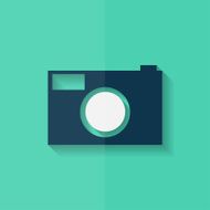 Photo camera icon Photography Flat design