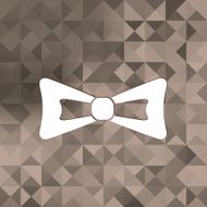 Bow tie icon Triangle background