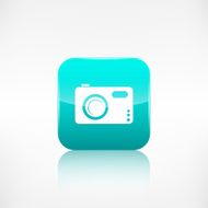 Digital photo camera icon Application button