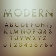 alphabetic fonts and numbers N34