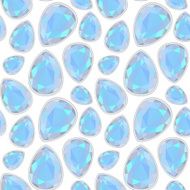 blue gemstone saturated color seamless pattern