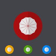 Vector modern circle icons set on gray N21
