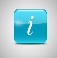 Glass Information Button Icon Vector Illustration